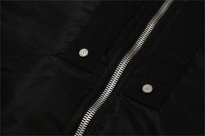 undermycar 2023 new high street fashion brand high quality multi pocket flight jacket cotton coat black unique default style 3627