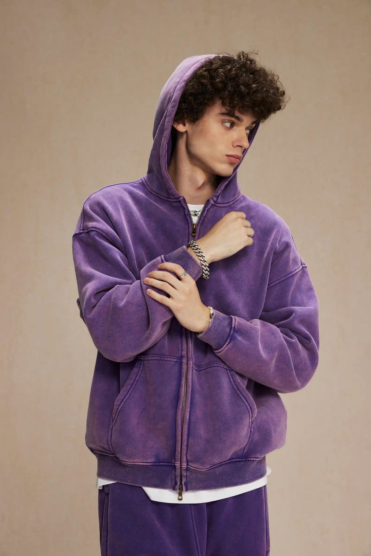 Batik fleece zippered hoodie Street King Limited