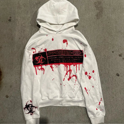 Harajuku Vintage Hoodie Oversized Goth Streetwear Tops Grunge Hoodies Women Couples 2024 Sweatshirt Gothic Y2k Clothes Street King Limited