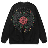 "Surrounded Love" Unisex Men Women Streetwear Graphic Sweatshirt Daulet Apparel