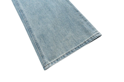 vintage washed blue solid boot cut for men and women straight baggy denim trousers ropa hombre loose casual flare jeans pants unique jeans style 2188
