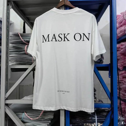2024ss New IH NOM UH NIT T-shirt Masked Gold Necklace Printing Men Woman Good Quality Chaopai Top Tees Street King Limited