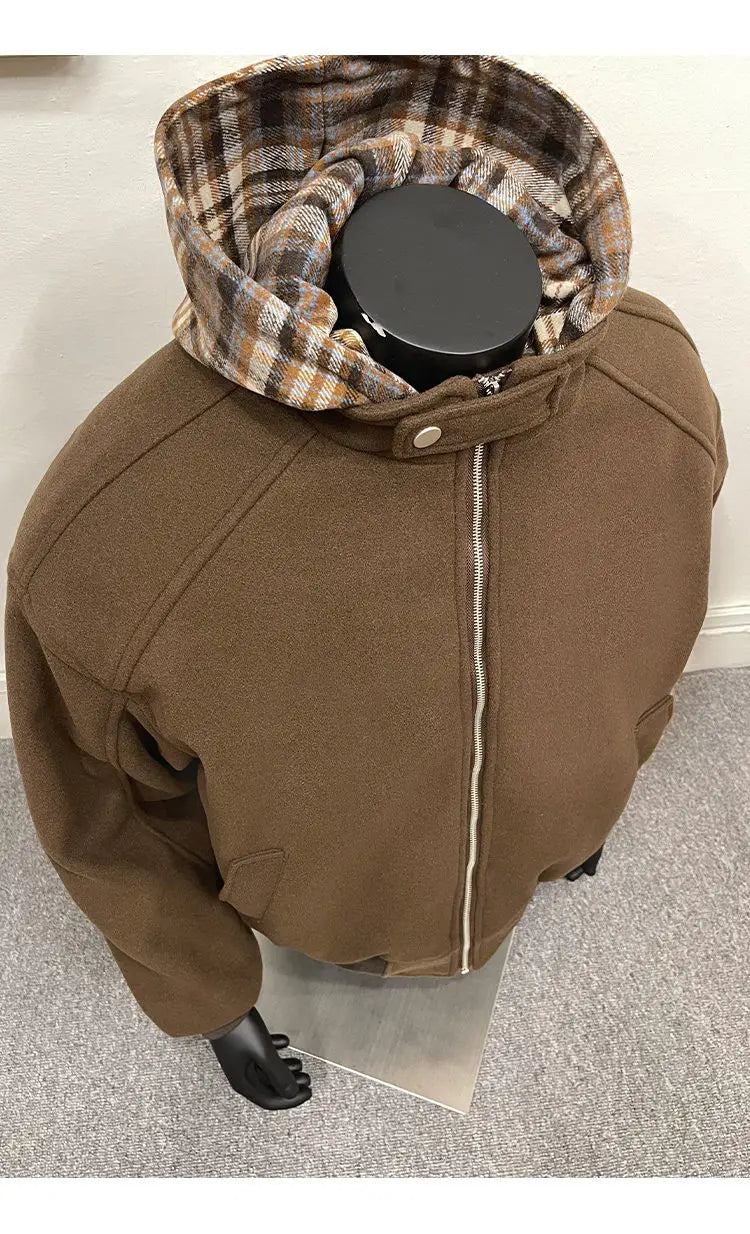 winter cotton padded jacket men women streetwear fashion loose casual hooded woolen bomber parkas jacket thicken coat outerwear unique default style 1044