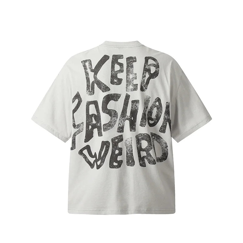 Black White Blue SAINT T-shirt Men Woman Good Quality Vintage Cartoon Pattern Printing Loose Casual Top Tees Street King Limited