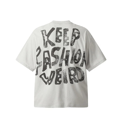 Black White Blue SAINT T-shirt Men Woman Good Quality Vintage Cartoon Pattern Printing Loose Casual Top Tees Street King Limited