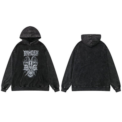 "Born With Horns" Unisex Men Women Streetwear Graphic Hoodie Daulet Apparel
