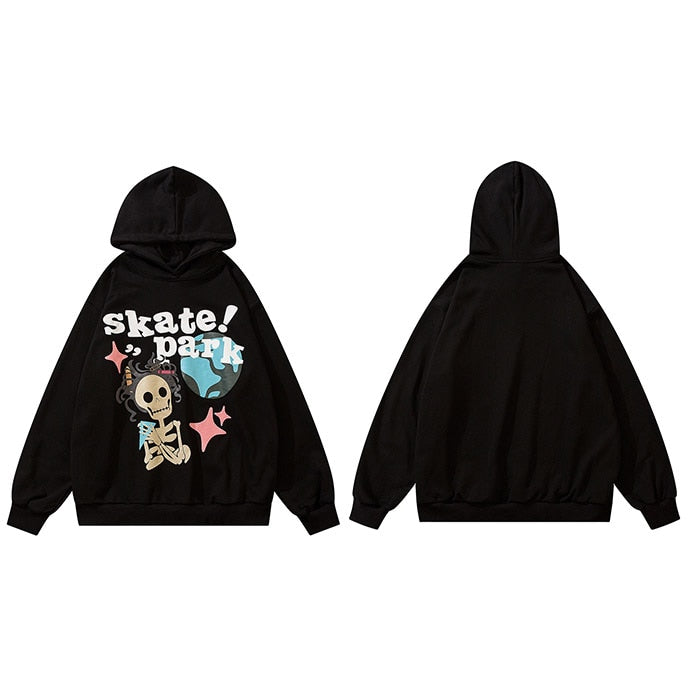 "Skate Park" Unisex Men Women Streetwear Graphic Hoodie Daulet Apparel