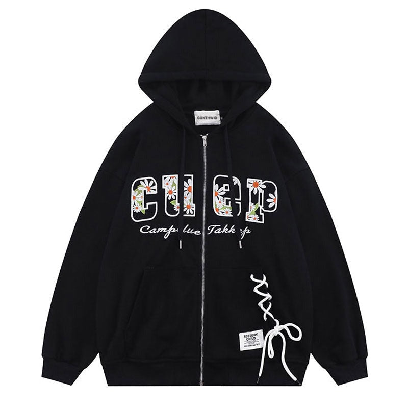 "Button Up" Unisex Men Women Streetwear Graphic Hoodie Daulet Apparel