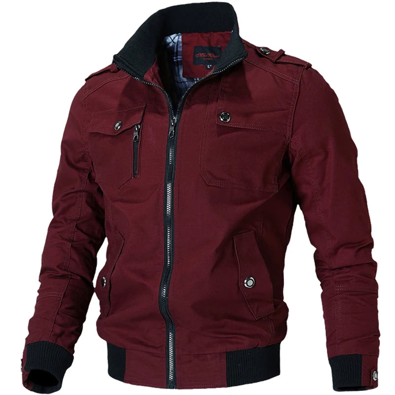 jackets men winter military jacket pilot bomber jacket coat multi pockets casual cargo work jacket men clothing unique cargo style 4740