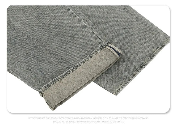 Autumn and winter new mud-dyed jeans Street King Limited