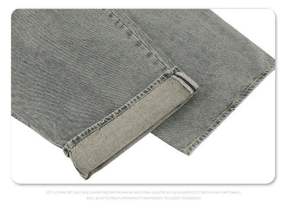 Autumn and winter new mud-dyed jeans Street King Limited
