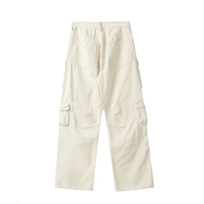 unisex hip hop pants retro cargo pant streetwear multi pockets zipper harajuku joggers new casual loose straight baggy trousers unique joggers style 1071