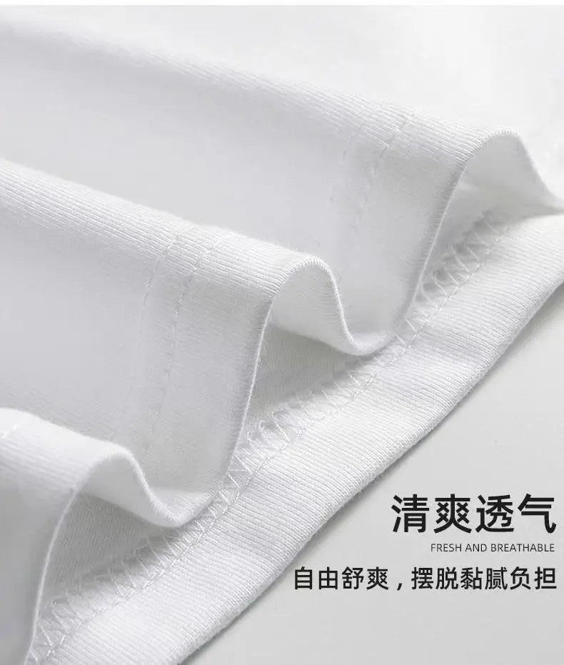 American retro high street trend chic Hong Kong style pure cotton short-sleeved T-shirt for men and women loose couple style Street King Limited