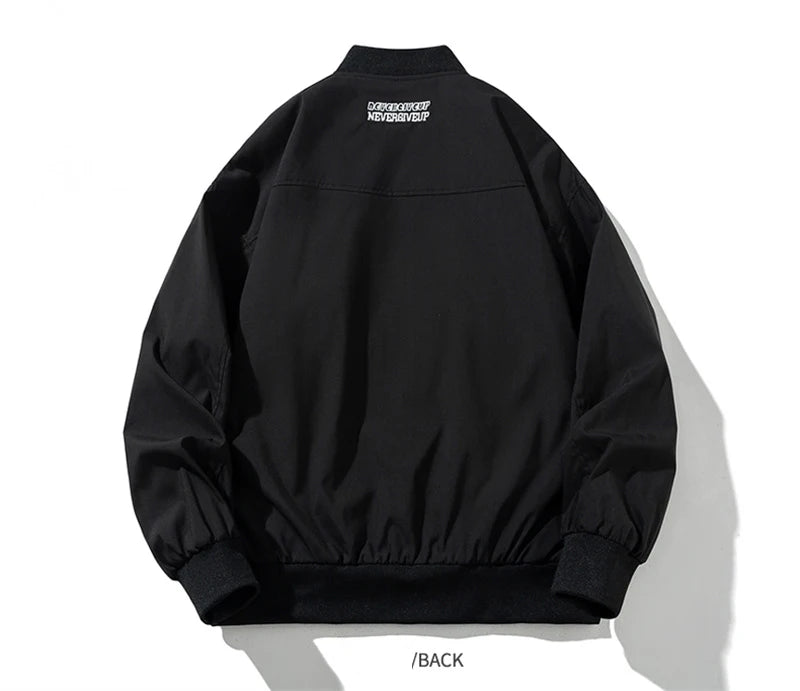 autumn mens zipper bomber jackets aesthetic vintage casual baseball uniform design hip hop street fashion techwear jacket man unique default style 1531