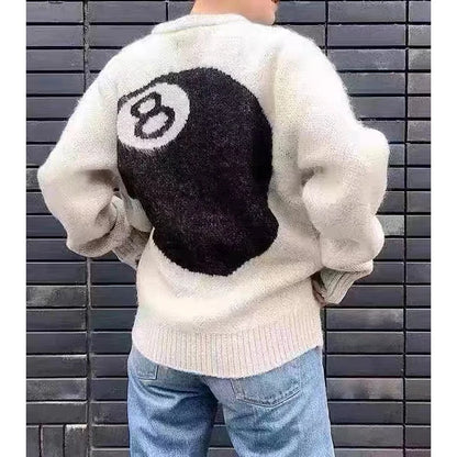 New 2022 Men Luxury Billiards Black Eight gentleman Classic Mohair dice Knit Casual Sweaters pullover Asian Size High Drake #20 Street King Limited