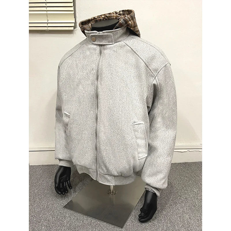 winter cotton padded jacket men women streetwear fashion loose casual hooded woolen bomber parkas jacket thicken coat outerwear urban fashion pants