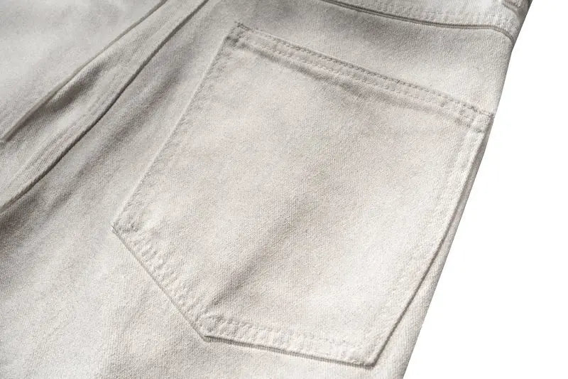 pleat patchwork dir wash racing pants mngu washed distressed white straight overalls dirfit loose trousers unique default style 1344
