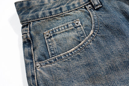 Y2k High Street Washed Blue Baggy Jeans for Men Straight Ropa Hombre Wide Leg Casual Denim Trousers Oversize Loose Cargo Pants Street King Limited