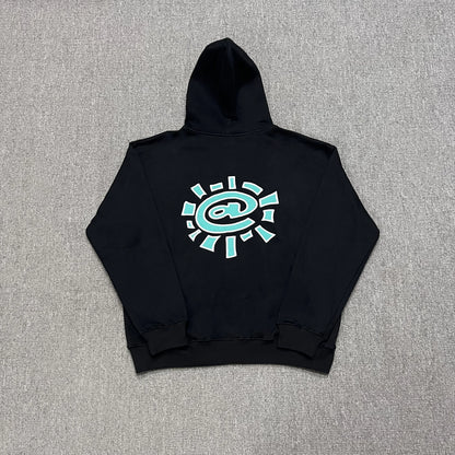 New Autumn Logo Embroidery Black Fleece Hooded Hoodies for Men and Women  Streetwear Baggy Casual Cardigan Zipper Sweatshirts Street King Limited