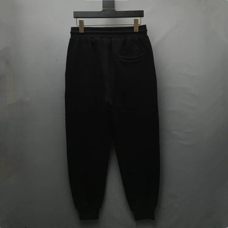 high new novelty luxury men 2022 classic full metal rivets pockets comfortable cotton parkour sweat casual pants sweatpants d50 unique joggers style 4227