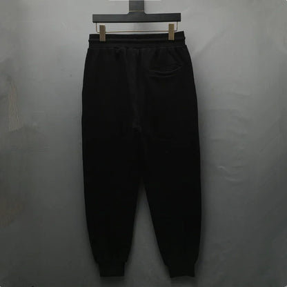 high new novelty luxury men 2022 classic full metal rivets pockets comfortable cotton parkour sweat casual pants sweatpants d50 unique joggers style 4227