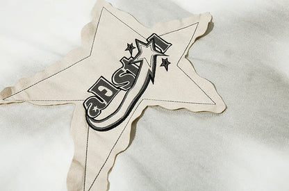 Men Oversized T Shirt Star Spliced Harajuku Streetwear Tshirts New Unisex Fashion Casual Loose Cotton Hip Hop Y2K T-shirt Tops Street King Limited