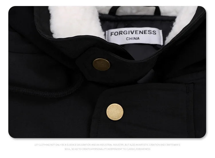 2024AW new cotton dress solid color hooded multi-pocket jacket Street King Limited