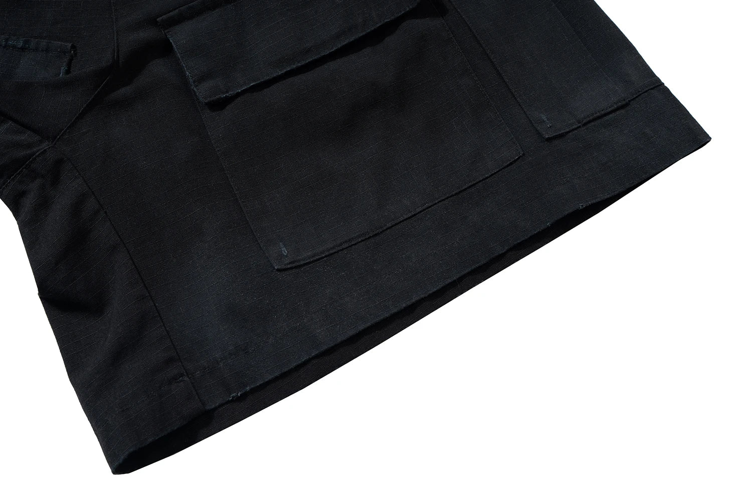 vintage ripped damaged black cargo shorts for men high street wide leg baggy overalls distressed summer knee length pants unique cargo style 3104