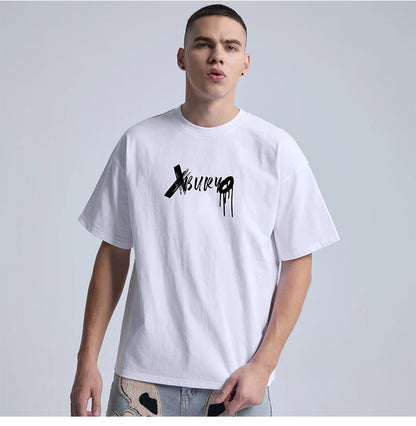 Rainbowtouches 2022 Vintage New Brand Mens T-Shirt High Street Tidal Current Skull Pattern Mens T Shirt Men Hip Hop Women  Shirt Street King Limited