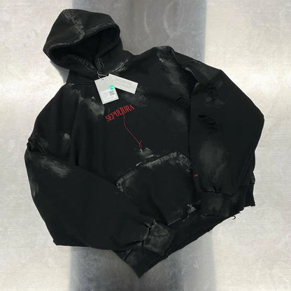 New 2023 Luxury Men UNDERMYCAR Wash Old Holes Gentleman Hoodies Hoody Hooded Sweatshirts Velvet Thicken Hip Size 1 2 3 4 #559 Street King Limited