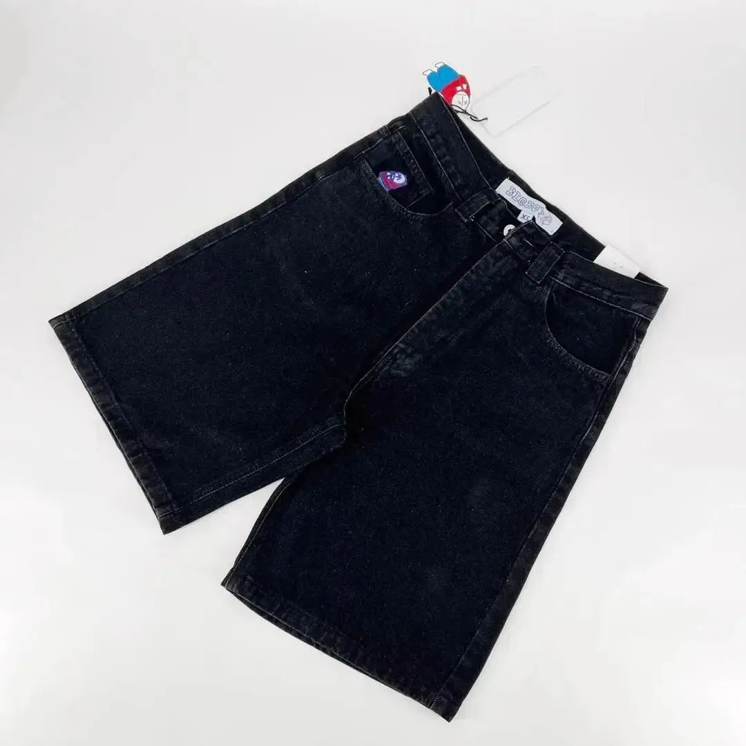 hip hop polar big boy women shorts american street y2k embroidery cartoon streetwear casual pants skate short women clothing techwear shorts