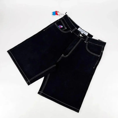 hip hop polar big boy women shorts american street y2k embroidery cartoon streetwear casual pants skate short women clothing drawstring street shorts