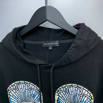 New WHO DECIDES WAR Hoodies Men Woman Deep Blue Oversized Vintage Eagle Printing Trend Hip Hop Hooded Hoodies Street King Limited