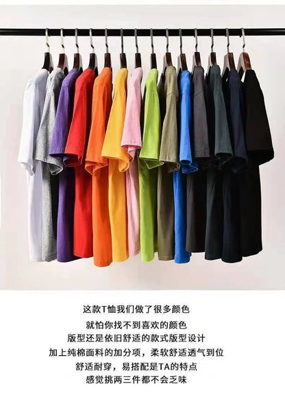 Pure cotton short-sleeved large size versatile T-shirt women's loose new student top trendy women clothing y2k tops emo clothes Street King Limited