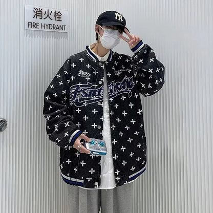 2024 japanese college mens jackets letter print harajuku fashion couple coats high street unisex baseball uniform trend y2k unique default style 2151