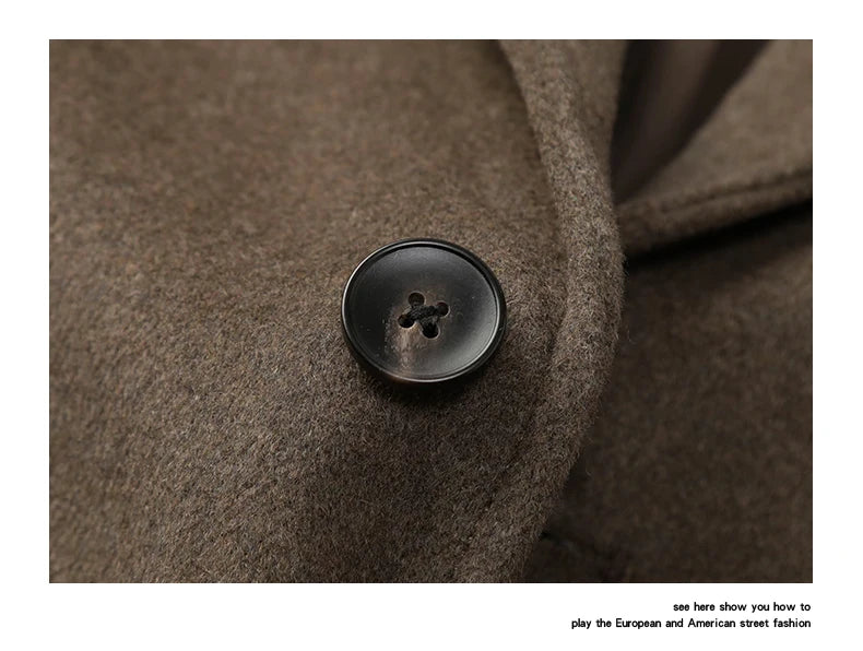 autumn winter men business casual fashion retro woolen thick blazer jacket korean streetwear plus size suit coat outerwear unique default style 1348