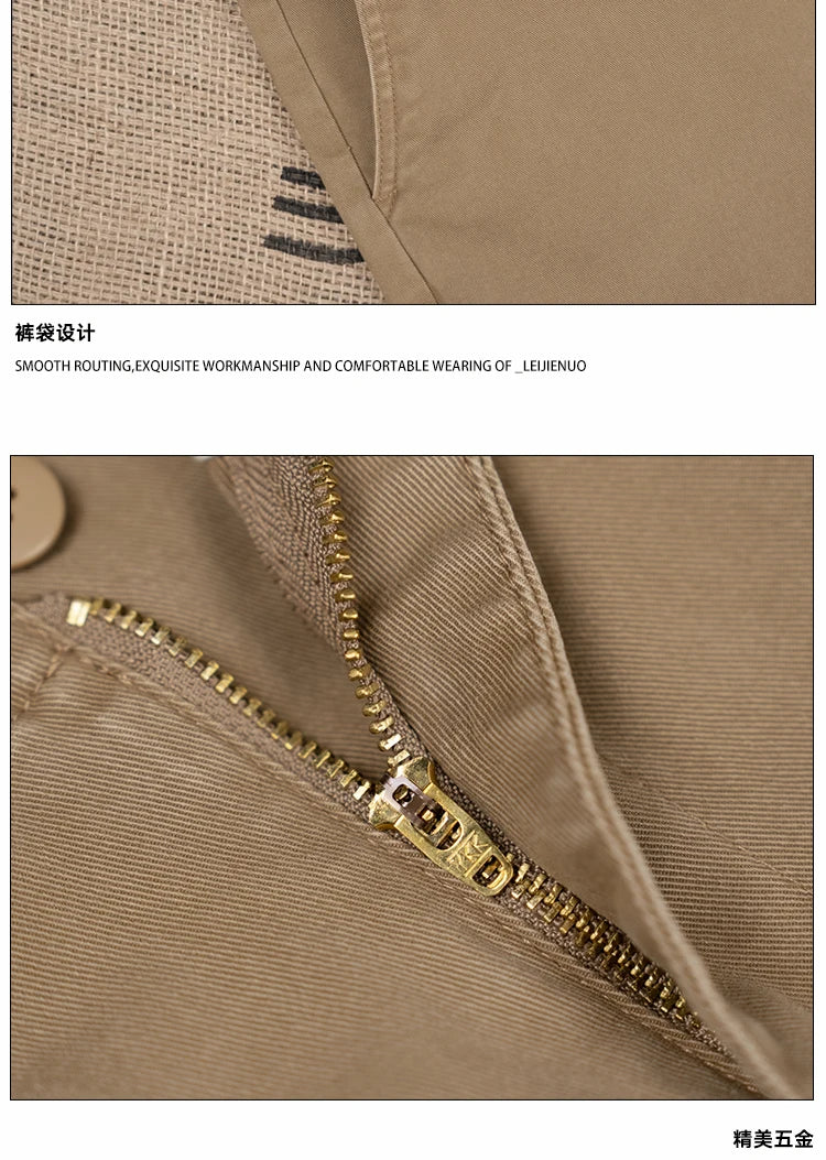 men american retro handsome loose casual business pure cotton pants japanese amikaji fashion straight cargo pant trouser unique cargo style 2410