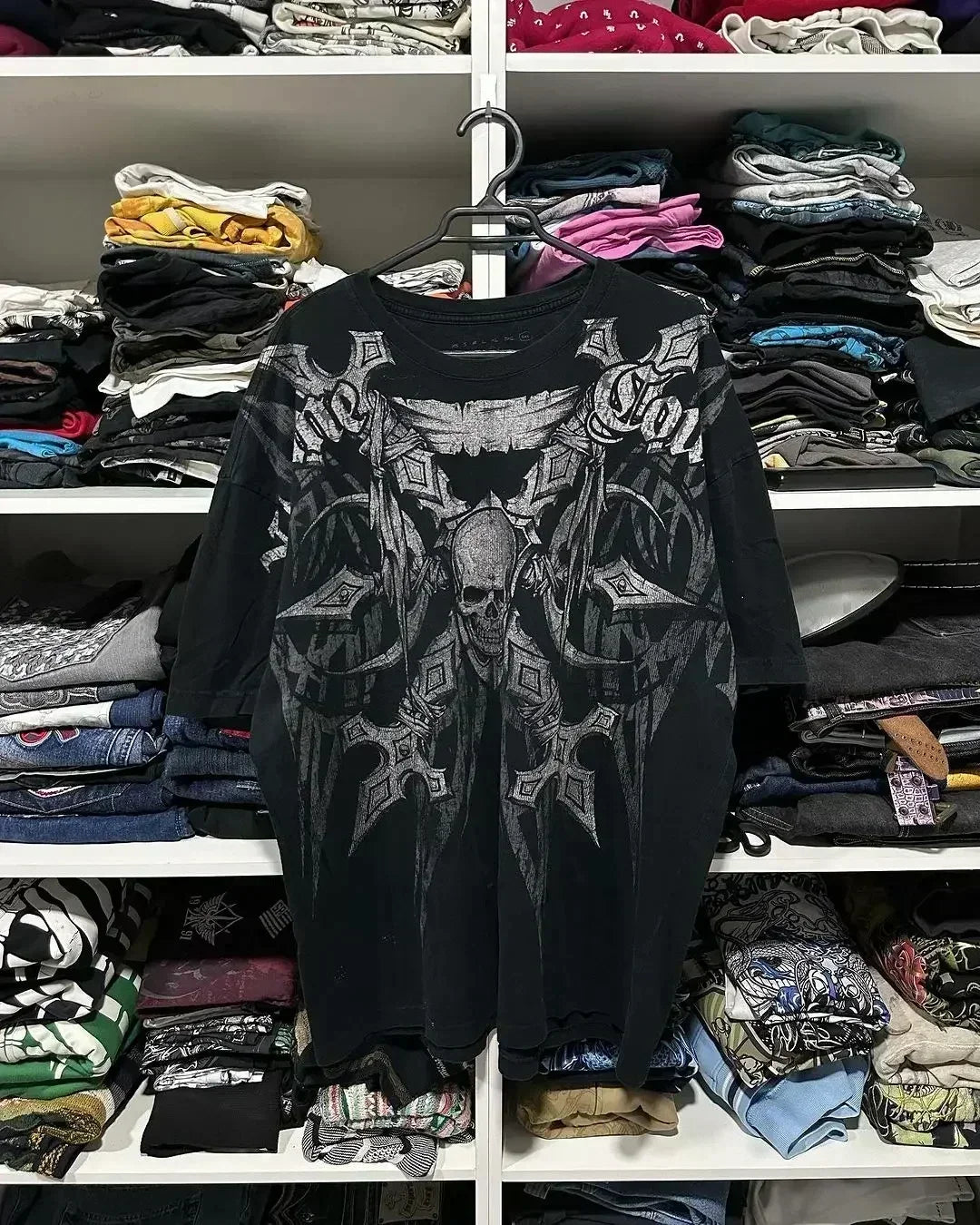 American Fashion Trend Pattern Print Cotton T-shirt Women Y2K New Harajuku Hip Hop Joker Short Sleeved Couple Casual Loose Tees Street King Limited