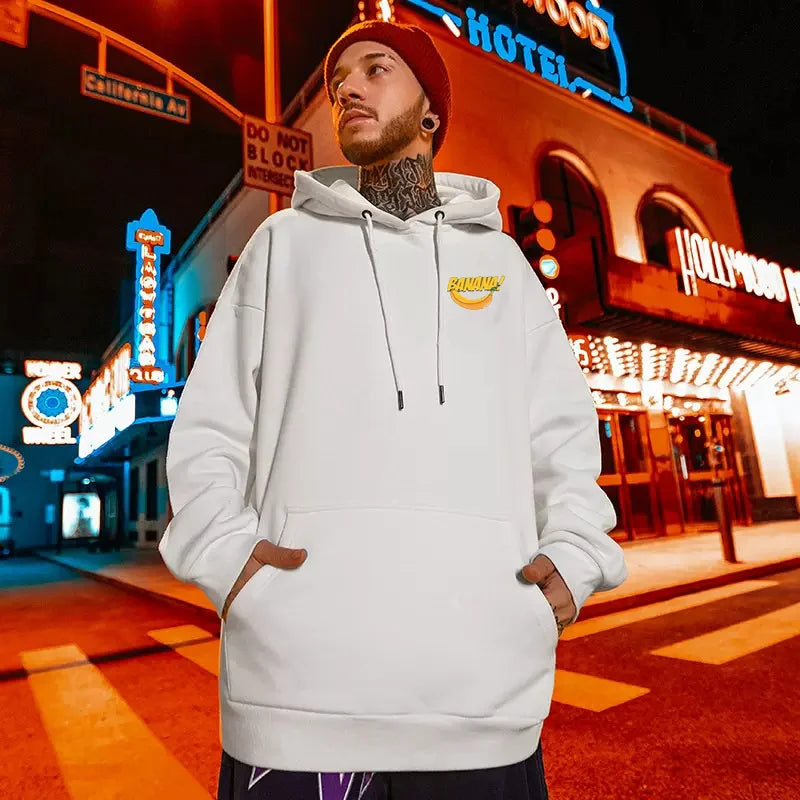 Cartoon Gorilla Banana Graphic Men's Hoodies Autumn Oversized Hip Hop Fashion Hooded Sweatshirts Harajuku Male Casual Y2K Hoodie Street King Limited