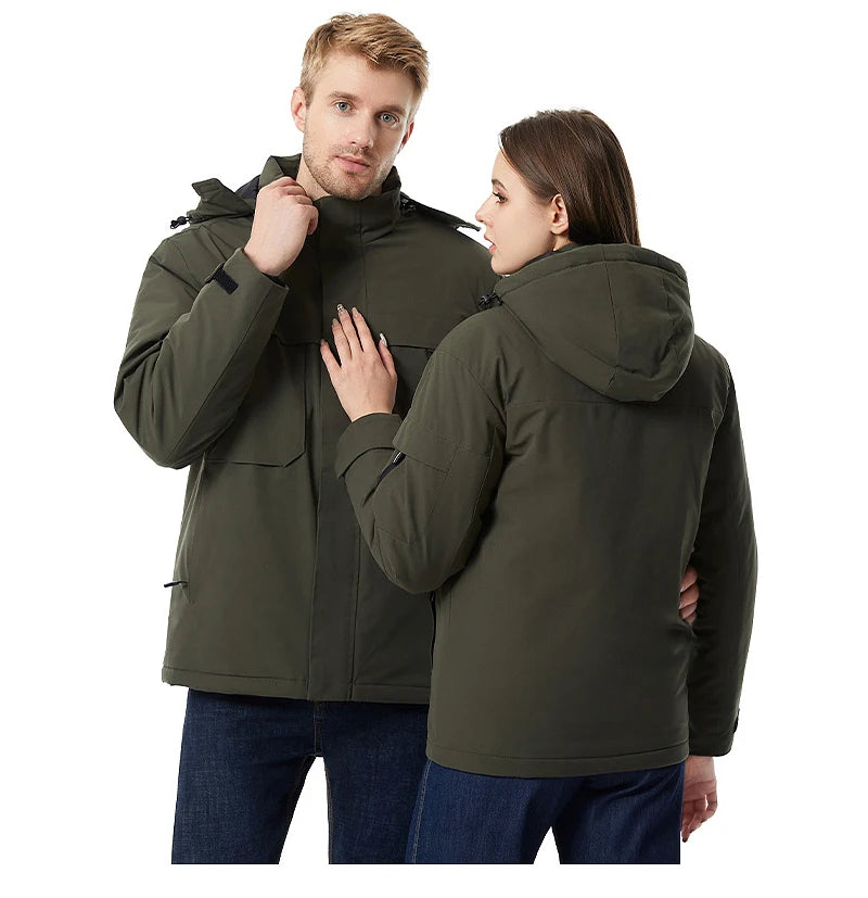rainbowtouches heating jacket men winter electric heated clothes usb charging waterproof windbreaker heat outdoor skiing coat unique default style 5262