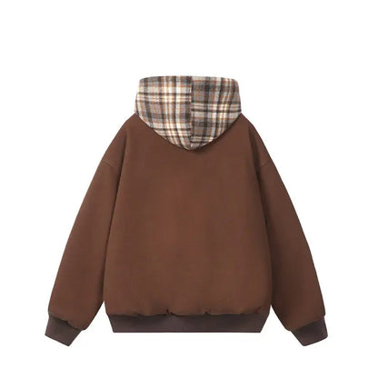 winter cotton padded jacket men women streetwear fashion loose casual hooded woolen bomber parkas jacket thicken coat outerwear unique default style 1048