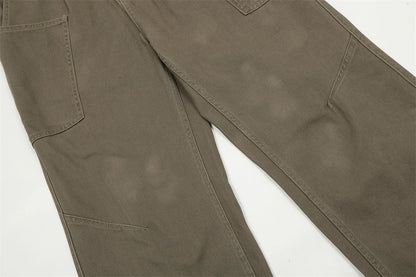 american style cargo jeans mens black loose straight denim pants casual baggy jeans trousers unique cargo style 2739