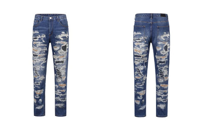 retro washed 3d printed fake distressed jeans hip hop denim pants streetwear jean pants mens harajuku cotton trousers joggers unique joggers style 2875