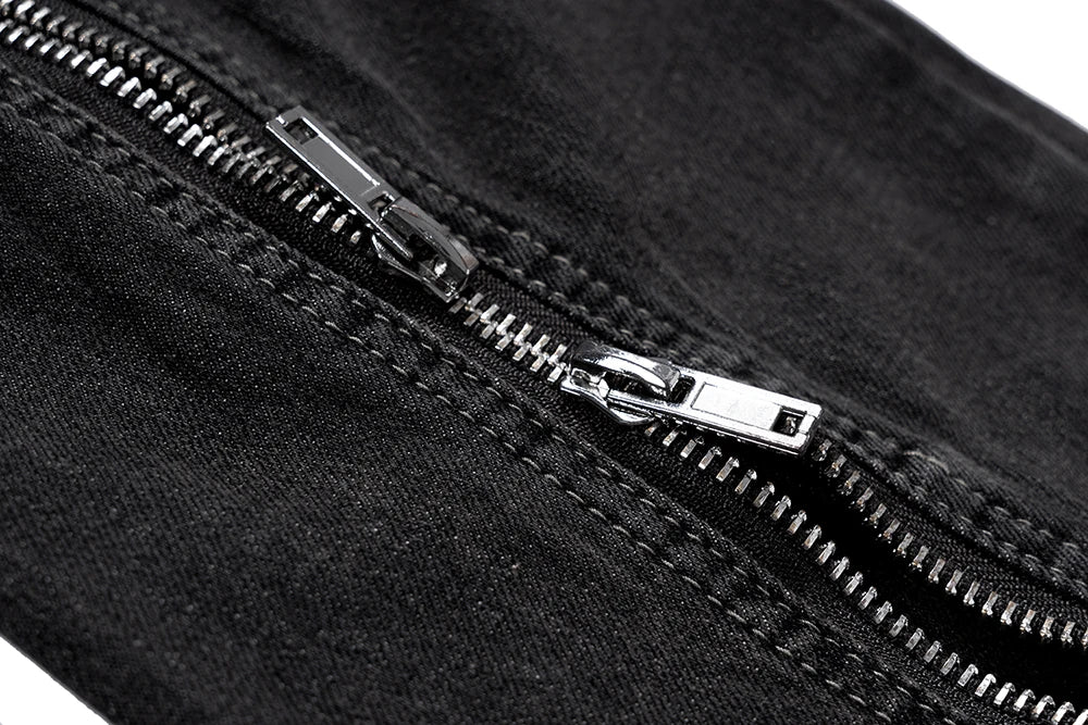 ro style spiral long zipper straight baggy jeans for men and women streetwear y2k pantalones hombre casual denim trousers unique jeans style 3409