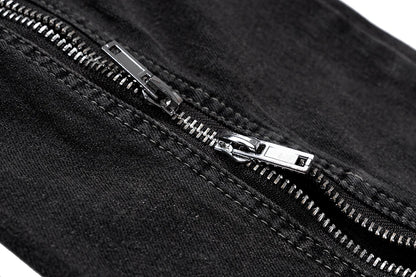 ro style spiral long zipper straight baggy jeans for men and women streetwear y2k pantalones hombre casual denim trousers unique jeans style 3409