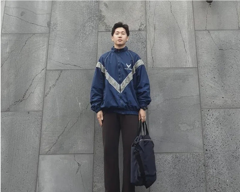 american cargo jacket mens college flight training quick drying color block bomber coat couple high street motorcycle outwear unique cargo style 1796