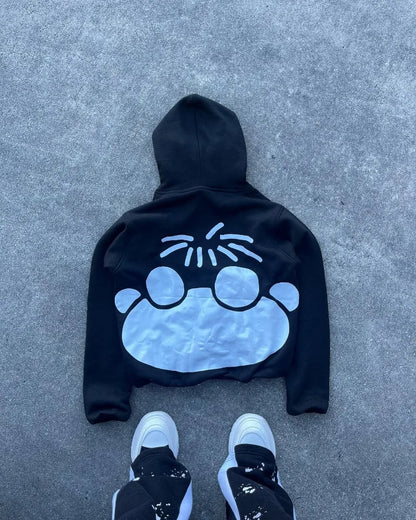 American Harajuku fashion cartoon letter print hoodie male y2k Goth punk couple Street trend casual loose oversized sweatshirt Street King Limited