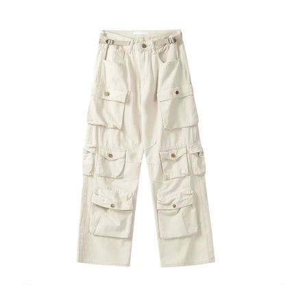 unisex hip hop pants retro cargo pant streetwear multi pockets zipper harajuku joggers new casual loose straight baggy trousers unique joggers style 1050