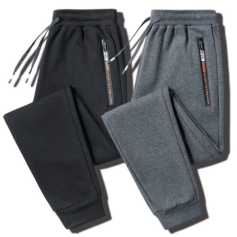 2025 autumn mens sport pants casual knitted trousers with zipper pockets solid color jogger pants male pantalon chandal hombre relaxed fit joggers
