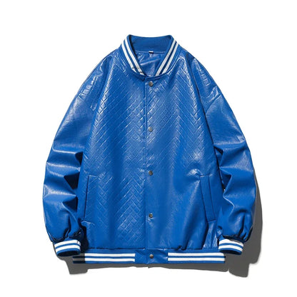 popular unisex basuball jacket fashion solid color lozenge pattern bomber jacket comfortable casual female clothing unique default style 4981
